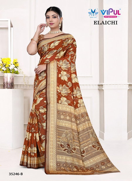 Elaichi 35246 A To D By Vipul Brasso Casual Wear Saree Online Wholesale